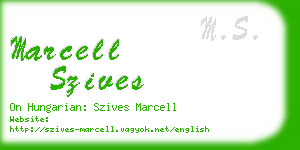 marcell szives business card